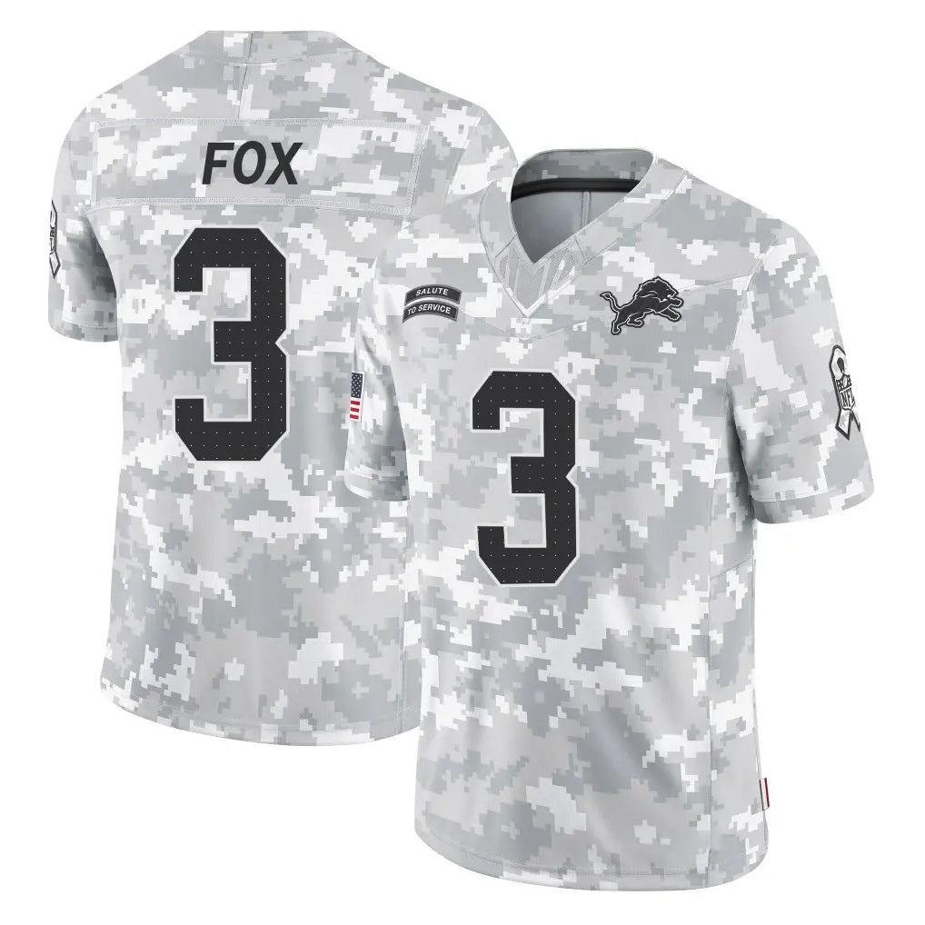 D.Lions #3 Jack Fox Player Arctic Camo Salute To Service Limited Ldoa Stitched Jerseys