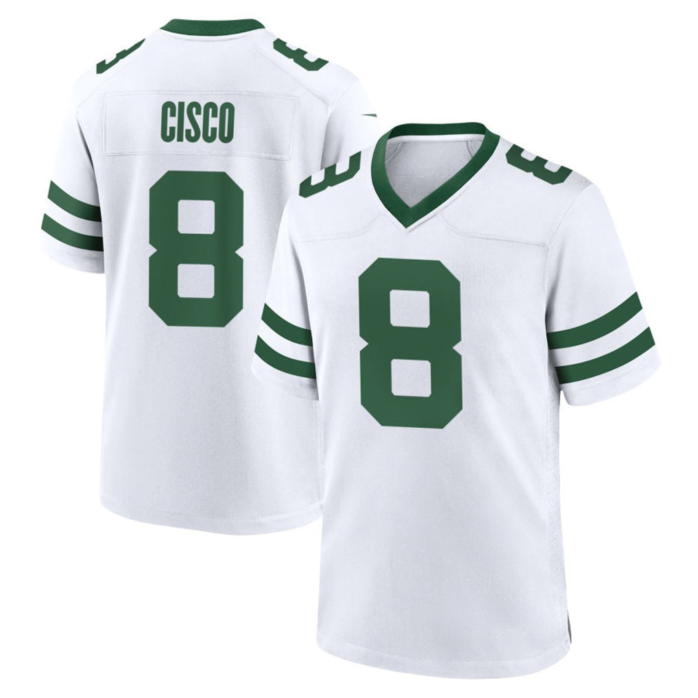 NY.Jets #8 Andre Cisco Player White Legacy Home Game Ldoa Stitched Jerseys