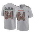 C.Bengals #64 Ted Karras Player Gray Atmosphere Fashion Game Ldoa Stitched Jerseys
