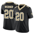 NO.Saints #20 Pete Werner Player Black Limited Vapor F.U.S.E. Home Game Ldoa Stitched Jerseys