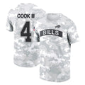 B.Bills #4 James Cook III Player Arctic Camo Salute to Service T-Shirt Hoodies Ldoa Stitched Jerseys