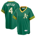 Athletics #4 Lawrence Butler Player Kelly Green Cooperstown Collection T-shirt Game Ldoa Stitched Jerseys