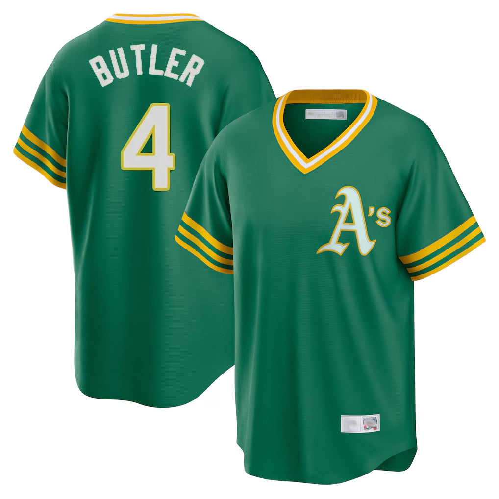 Athletics #4 Lawrence Butler Player Kelly Green Cooperstown Collection T-shirt Game Ldoa Stitched Jerseys