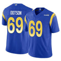 LA.Rams #69 Kevin Dotson Player Royal Limited Vapor F.U.S.E. Home Game Ldoa Stitched Jerseys
