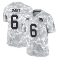NY.Giants #6 Jaxson Dart Player Arctic Camo Salute To Service Limited Game Ldoa Stitched Jerseys