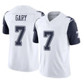 D.Cowboys #7 Rashan Gary Player White-Navy Limited Vapor F.U.S.E. Home Game Ldoa Stitched Jerseys