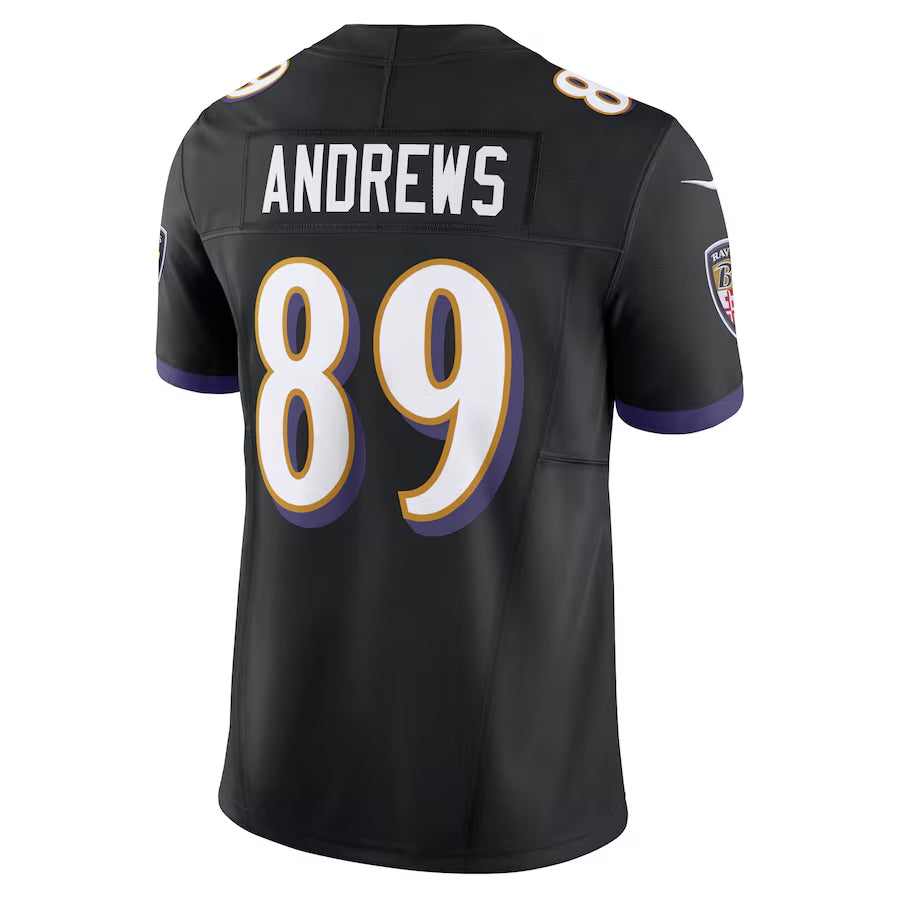 B.Ravens #89 Mark Andrews Player Black Vapor F.U.S.E. Limited Ldoa Stitched Jerseys