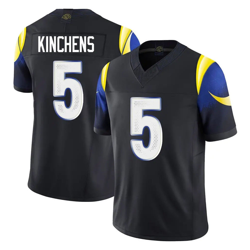 LA.Rams #5 Kamren Kinchens Player Black Midnight Rivalries Collection Limited Home Game Ldoa Stitched Jerseys
