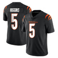 C.Bengals #5 Tee Higgins Player Black Vapor Untouchable Limited Home Game Ldoa Stitched Jerseys