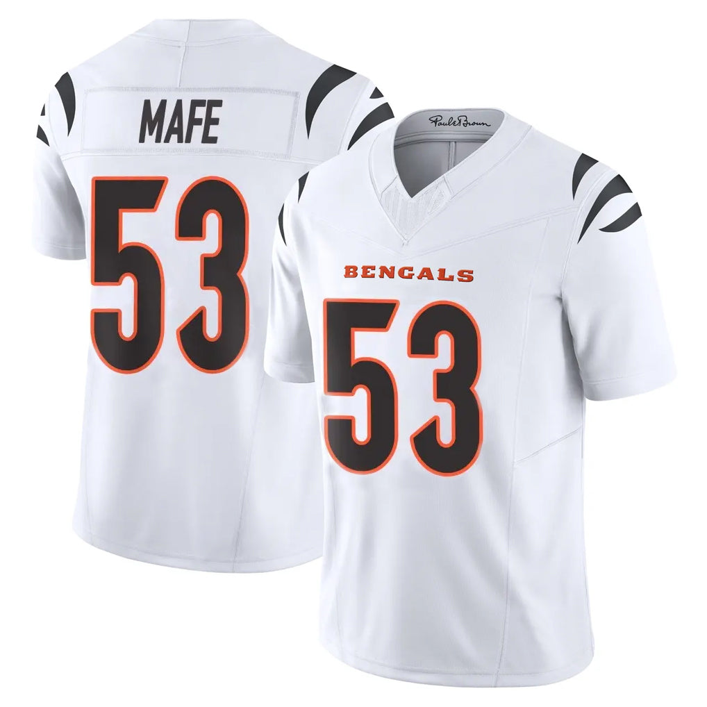 C.Bengals #53 Boye Mafe Player White Vapor F.U.S.E. Limited Home Game Ldoa Stitched Jerseys