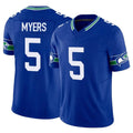 S.Seahawks #5 Jason Myers Player Royal Limited Throwback Vapor F.U.S.E. Home Game Ldoa Stitched Jerseys