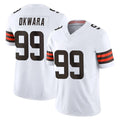 C.Browns #99 Julian Okwara Player White Vapor F.U.S.E. Limited Home Game Ldoa Stitched Jerseys