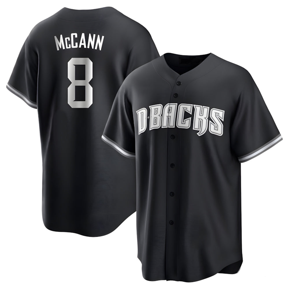A.Diamondbacks #8 James McCann Player Black Game Home Ldoa Stitched Jerseys