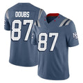 NE.Patriots #87 Romeo Doubs Player Blue Limited Rivalries Collection Home Game Ldoa Stitched Jerseys