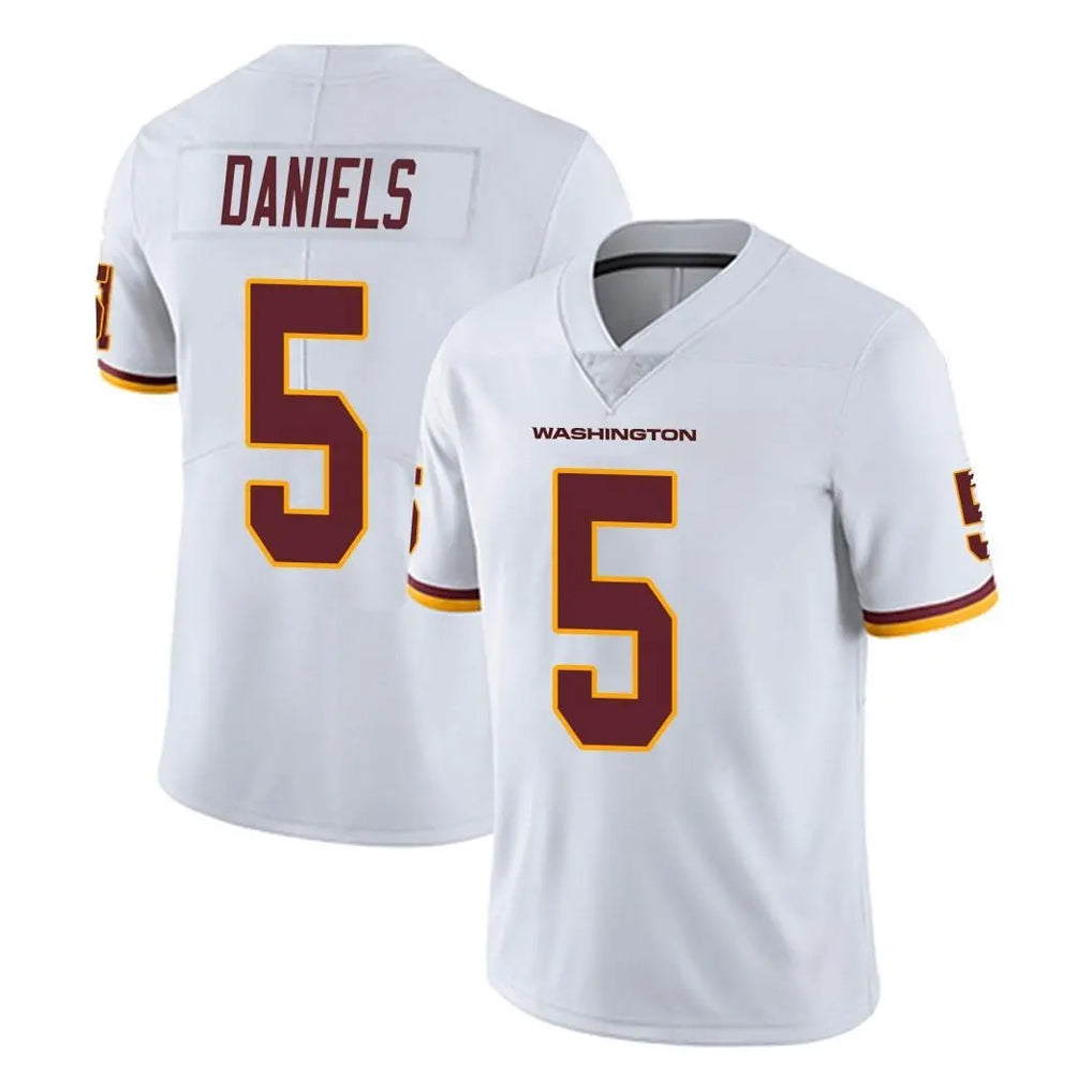 W.Commanders #5 Jayden Daniels Player White Limited Vapor Untouchable Home Game Ldoa Stitched Jerseys