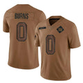 NY.Giants #0 Brian Burns Player Brown Salute To Service Limited Ldoa Stitched Jerseys