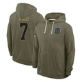 IN.Colts #7 Charvarius Ward Sr. Player Olive Salute to Service Pullover Hoodies Limited Ldoa Stitched Jerseys