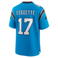 C.Panthers #17 Xavier Legette Player Blue Home Game Ddoa Ldoa Stitched Jerseys