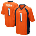 D.Broncos #1 Evan Engram Player Orange Color Home Game Ldoa Stitched Jerseys