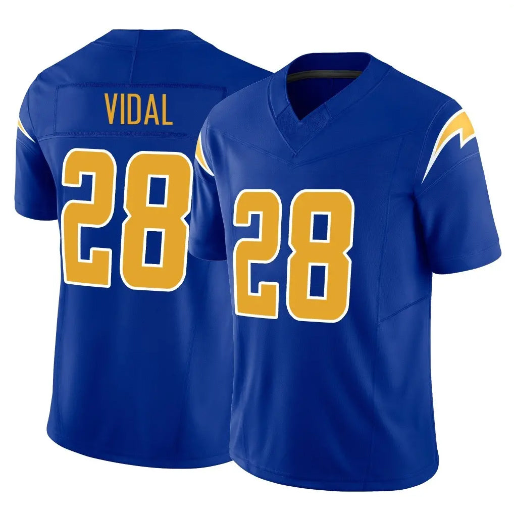 LA.Chargers #28 Kimani Vidal Player Royal Limited Vapor F.U.S.E. Home Game Ldoa Stitched Jerseys