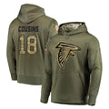 A.Falcons #18 Kirk Cousins Player Olive Salute to Service Club Fleece Hoodie Ldoa Stitched Jerseys