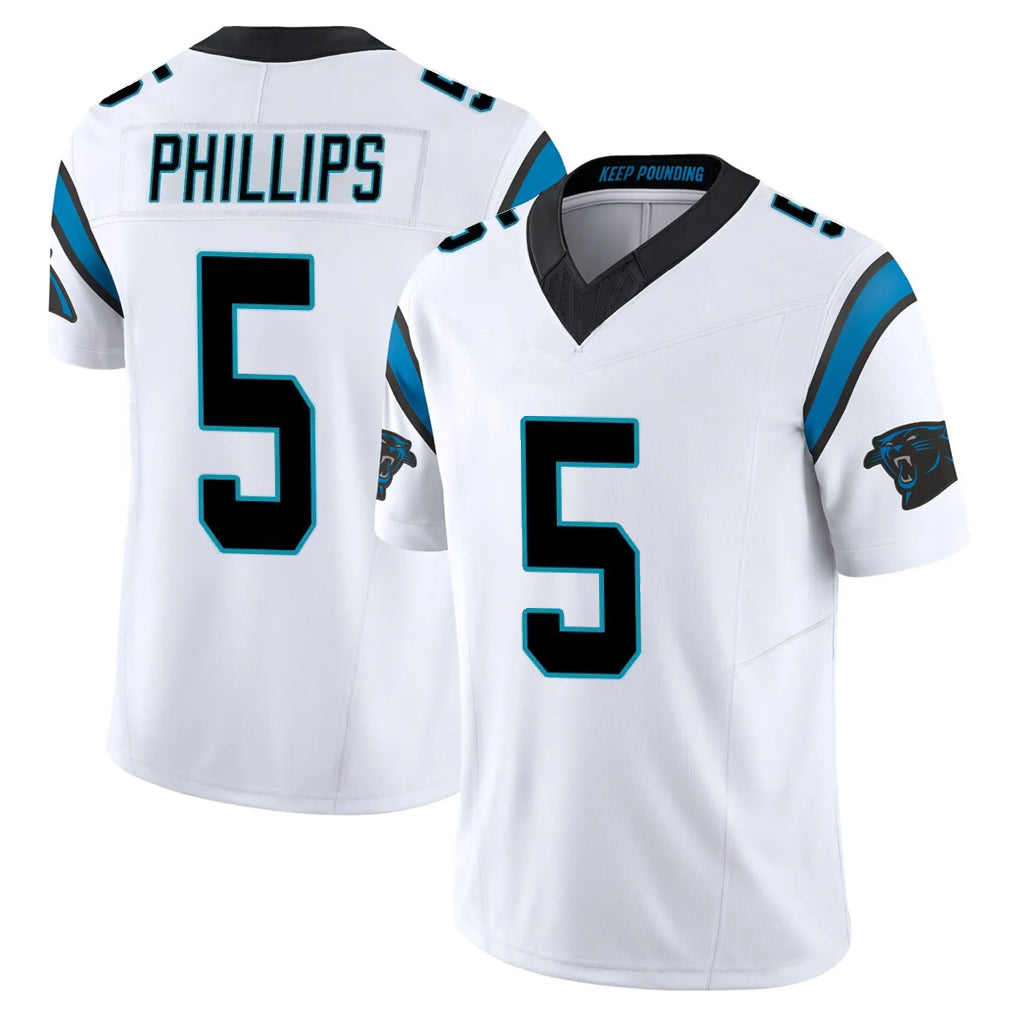 C.Panthers #5 Jaelan Phillips Player White Vapor F.U.S.E. Limited Home Game Ldoa Stitched Jerseys