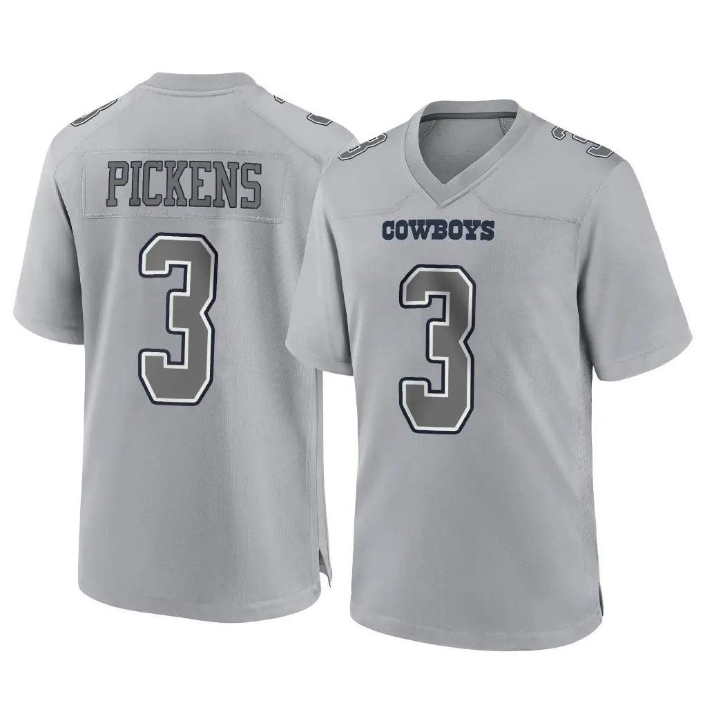 D.Cowboys #3 George Pickens Player Gray Atmosphere Fashion Home Game Ldoa Stitched Jerseys