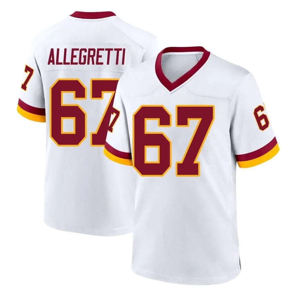 W.Commanders #67 Nick Allegretti Player White Home Game Ldoa Stitched Jerseys