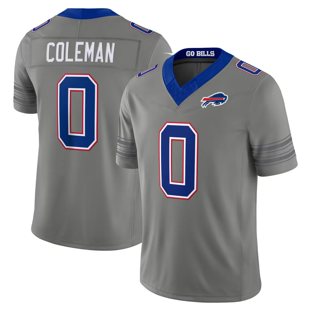 B.Bills #0 Keon Coleman Player Gray Limited Nickel City Home Game Xdoa Stitched Jerseys