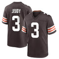 C.Browns #3 Jerry Jeudy Player Brown Home Game Ldoa Stitched Jerseys
