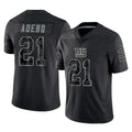 NY.Giants #21 Paulson Adebo Player Black Limited Reflective Home Game Ldoa Stitched Jerseys
