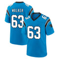 C.Panthers #63 Rasheed Walker Player Blue Home Game Ldoa Stitched Jerseys