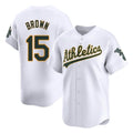 Athletics #15 Seth Brown Player White Limited Home Game Ldoa Stitched Jerseys
