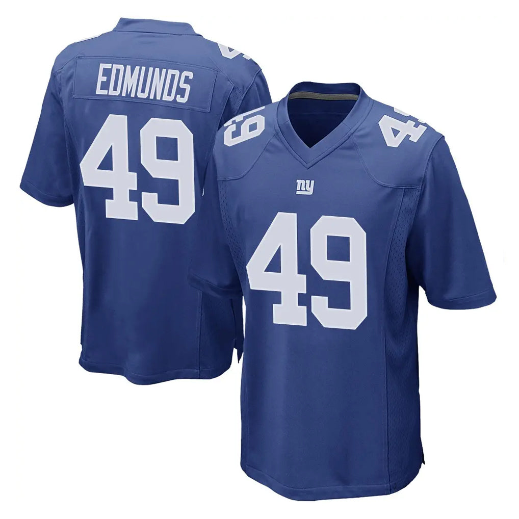 NY.Giants #49 Tremaine Edmunds Player Royal Home Game Ldoa Stitched Jerseys