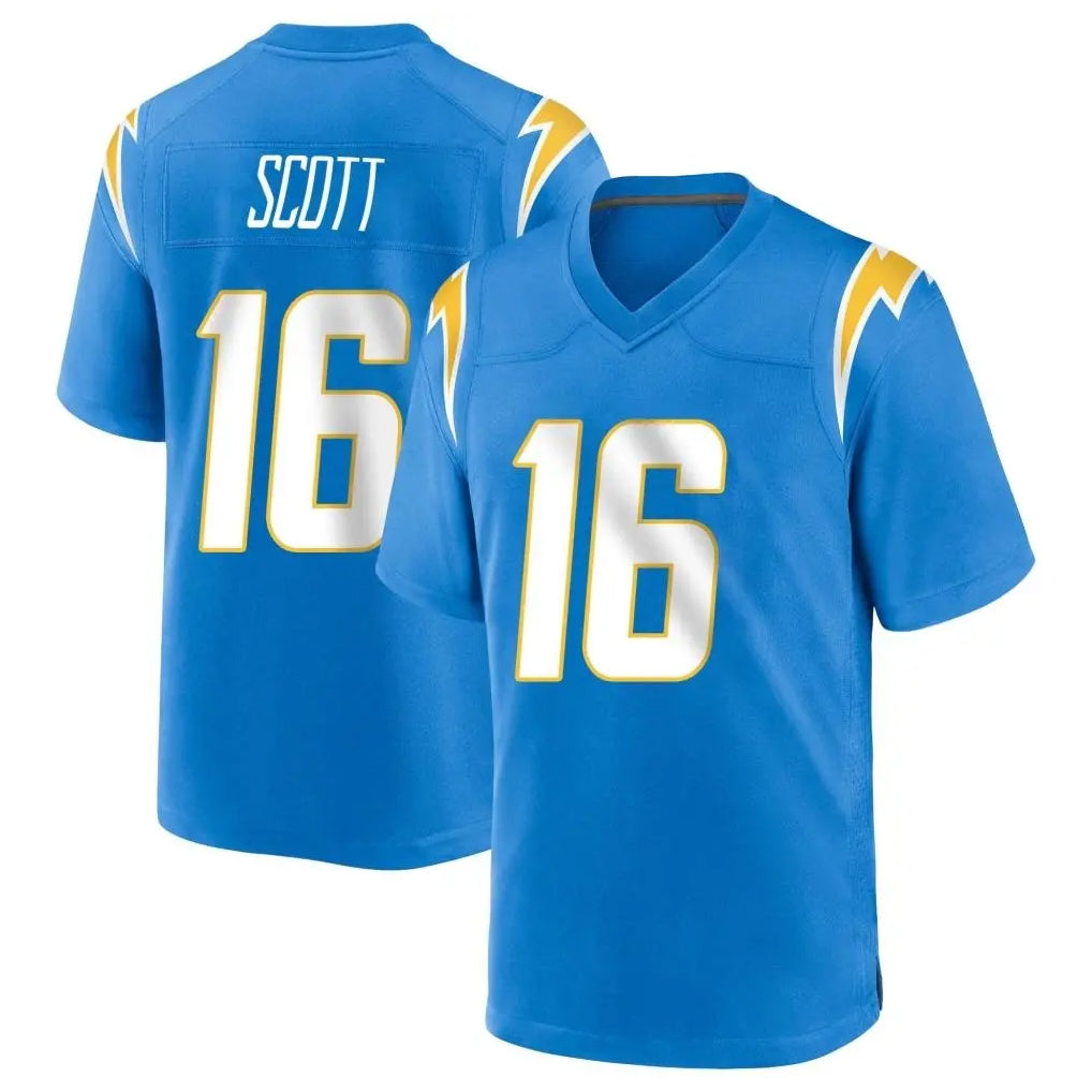 LA.Chargers #16 J.K. Scott Player Blue Home Game Ldoa Stitched Jerseys