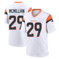 D.Broncos #29 Ja'Quan McMillian Player White Home Game Ldoa Stitched Jerseys