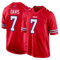 B.Bills #7 Ray Davis Player Red Home Game Ldoa Stitched Jerseys