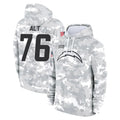 LA.Chargers #76 Joe Alt Player Arctic Camo Salute to Service Hoodies Limited Game Ldoa Stitched Jerseys