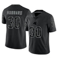 C.Panthers #30 Chuba Hubbard Player Black Limited Reflective Game Ldoa Stitched Jerseys