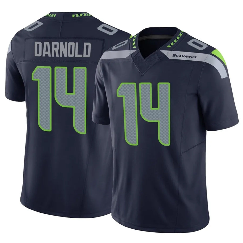 S.Seahawks #14 Sam Darnold Player Navy Limited Vapor F.U.S.E. Home Game Ldoa Stitched Jerseys