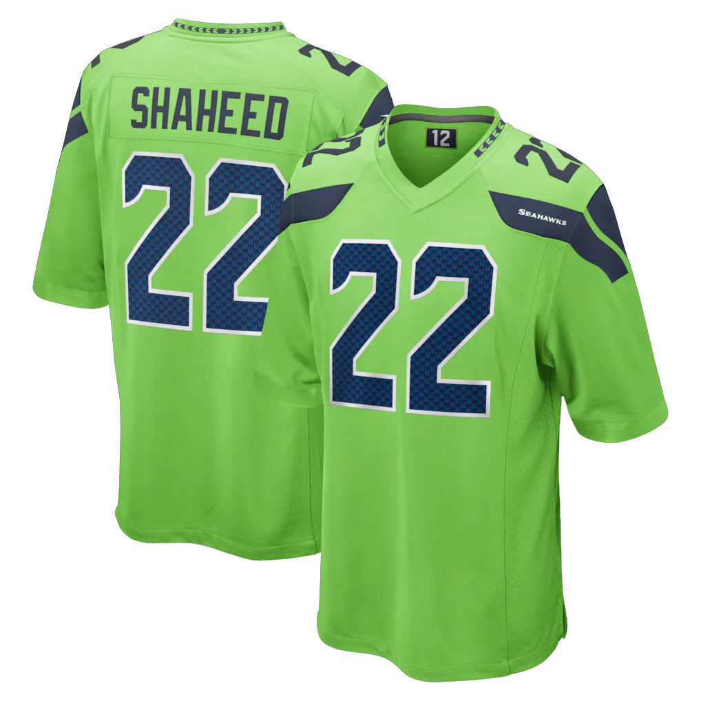 S.Seahawks #22 Rashid Shaheed Player Green Home Game Ldoa Stitched Jerseys