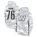 W.Commanders #76 Sam Cosmi Player Arctic Camo Limited Salute to Service Pullover Hoodies Game Ldoa Stitched Jerseys