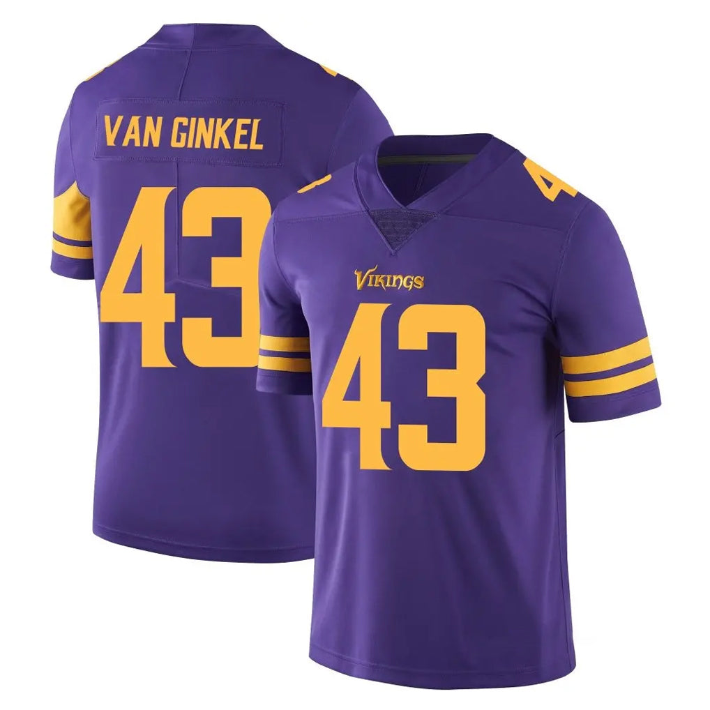 M.Vikings #43 Andrew Van Ginkel Player Purple Limited Color Rush Home Game Ldoa Stitched Jerseys