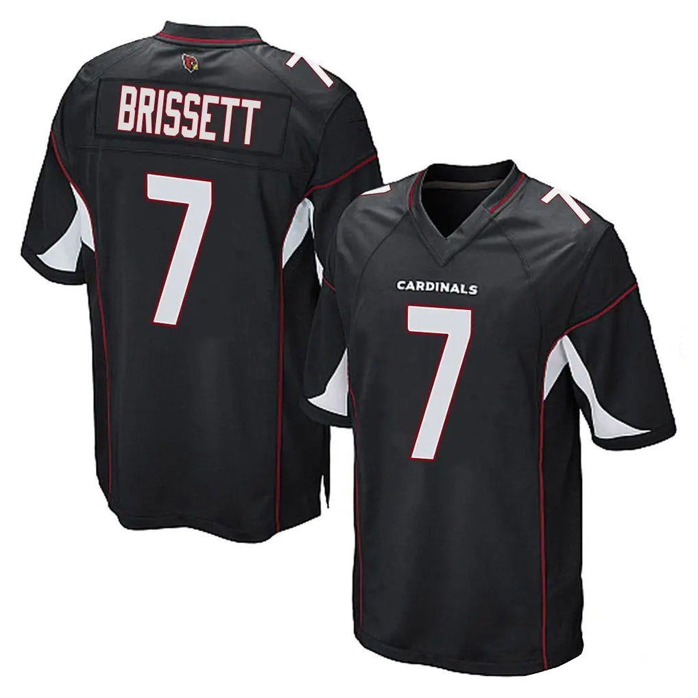 A.Cardinals #7 Jacoby Brissett Player Black Home Game Stitched Jerseys
