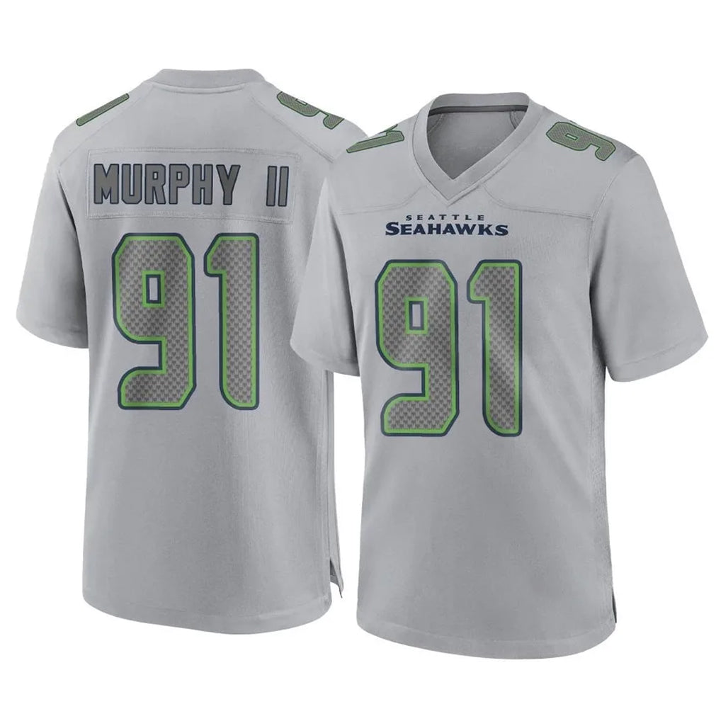 S.Seahawks #91 Byron Murphy II Player Gray Atmosphere Fashion Home Game Ldoa Stitched Jerseys