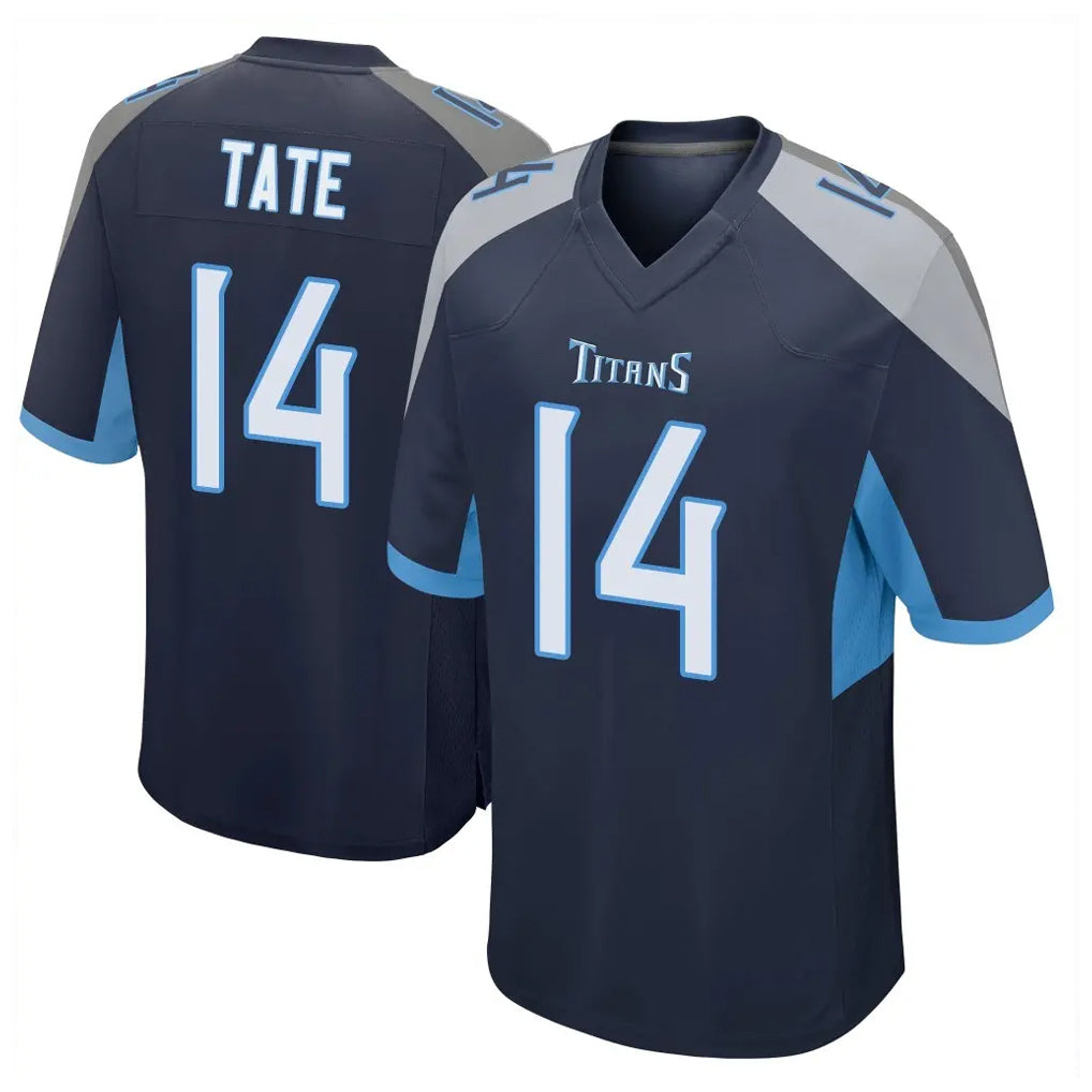 T.Titans #14 Carnell Tate Player Navy Home Game Ldoa Stitched Jerseys