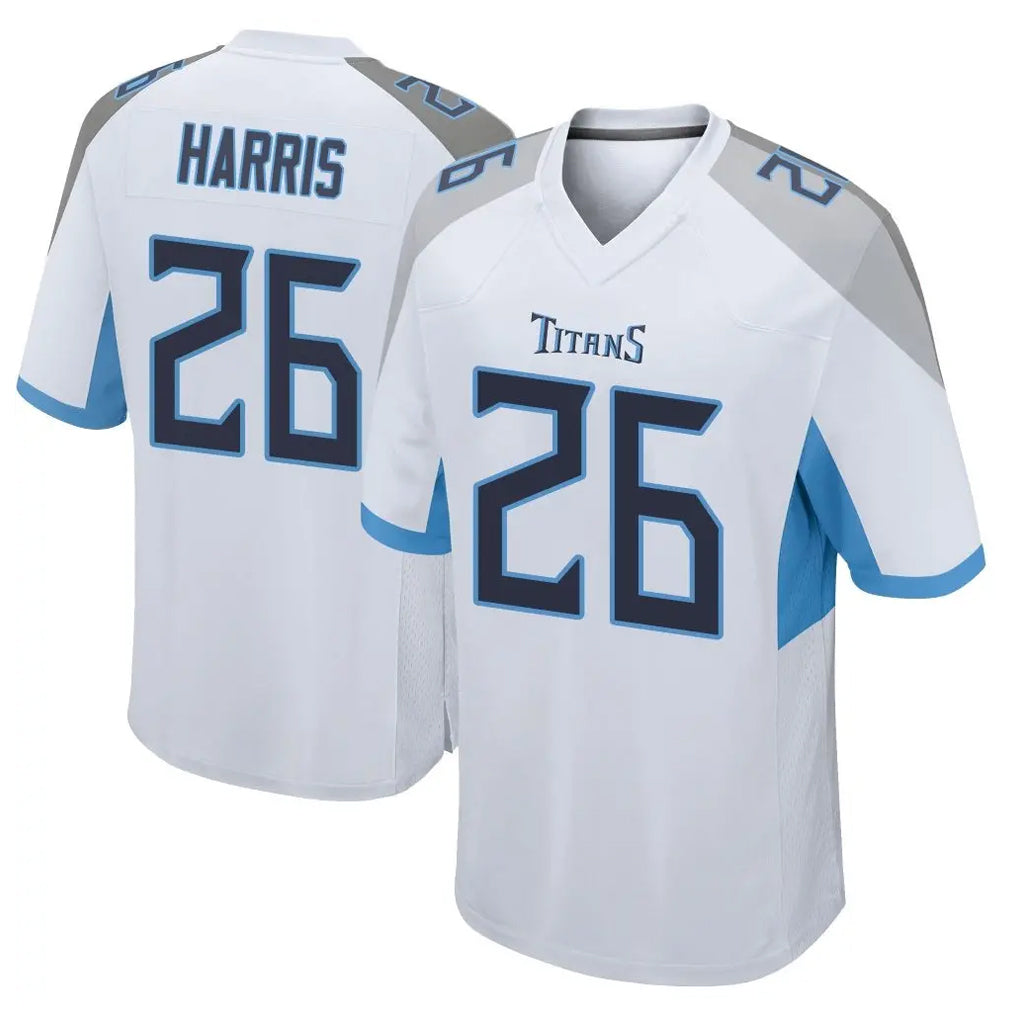 T.Titans #26 Marcus Harris Player White Home Game Ldoa Stitched Jerseys