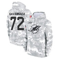 M.Dolphins #72 Jonah Savaiinaea Player Arctic Camo Salute to Service Hoodies Limited Game Ldoa Stitched Jerseys
