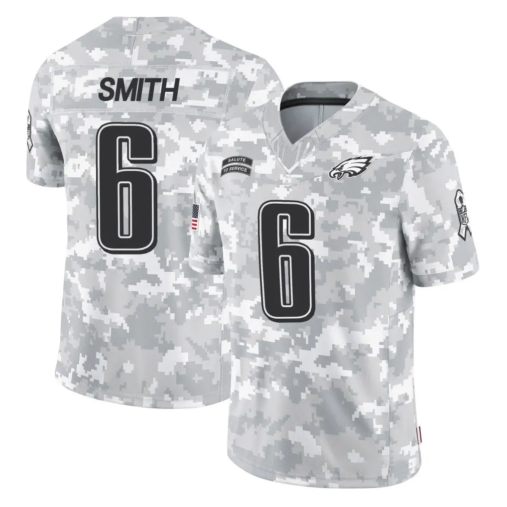 P.Eagles #6 DeVonta Smith Player Arctic Camo Salute to Service Limited Game Ldoa Stitched Jerseys
