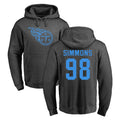 T.Titans #98 Jeffery Simmons Player Ash One Color Pullover Hoodies Home Game Ldoa Stitched Jerseys